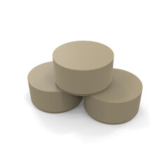 Minimalist Product Package on White Background for Branding Presentation and Clean Professional Mockup Design Use