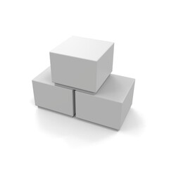 Minimalist Product Package on White Background for Branding Presentation and Clean Professional Mockup Design Use