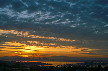Sunrise over San Diego, California, USA