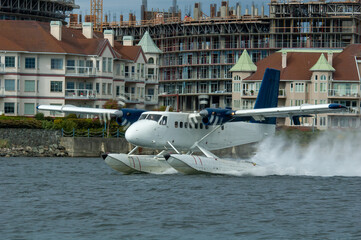 Float plane departing Victoria, British Columbia, Canada
