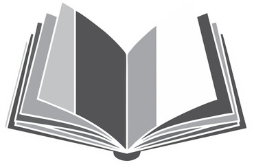 vector open book isolated on white