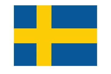 Obraz premium Sweden flag isolated on transparent background PNG format