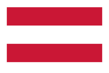 Austria flag isolated on transparent background in PNG format