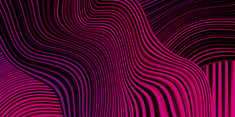 Abstract wavy lines in shades of pink and black forming a dynamic pattern background