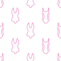 swimsuit seamless pattern isolated on transparent background.
