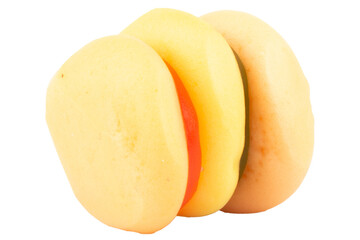 Jelly burger on white background