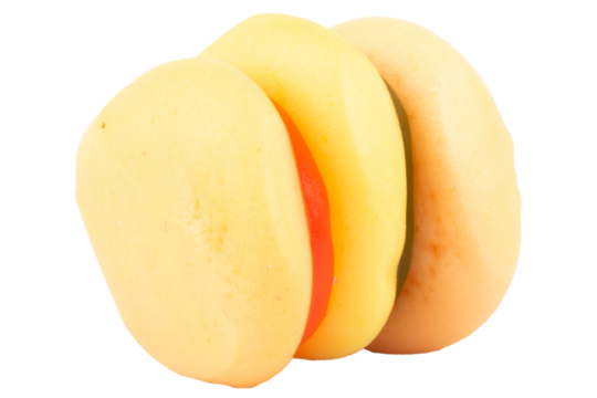 Jelly burger on white background