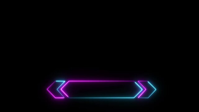Lower third neon line animation title. Simple and easy to use. Lower Third animation ,Futuristic design lower third banner animation. transparent background. Easy to use 4k Alpha