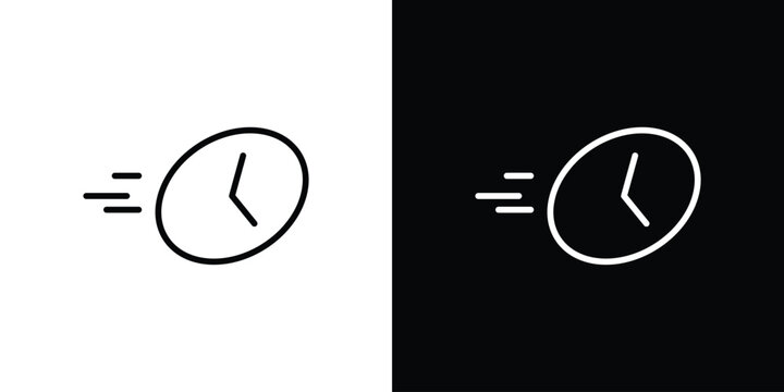 Time fast icon logotype designs. modern icon design set