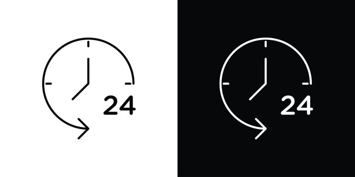 Time twenty four icon logotype designs. modern icon design set