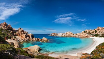 Fototapeta premium View Of Cala Francese Beach In Capo Testa Sardinia Italy