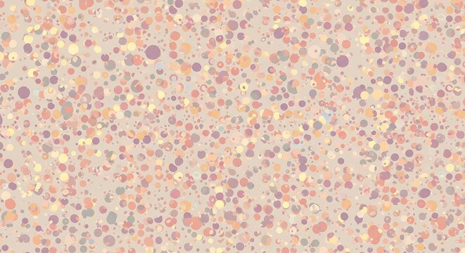 Dotted, speckled pastel confetti background, a whimsical display of multi-colored round shapes