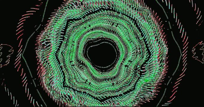 Dynamic tunnel visual effects create a captivating seamless loop experience for screensavers and video displays