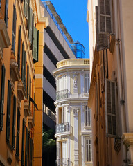 Architectural Contrast Between Classic Belle &Eacute;poque Building and Modern High-Rise in Monaco