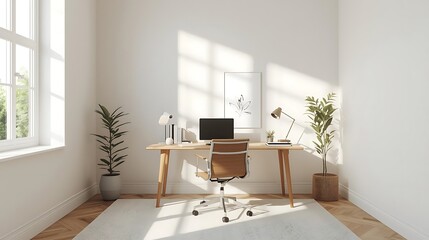 Modern living room with white furniture and stylish decor