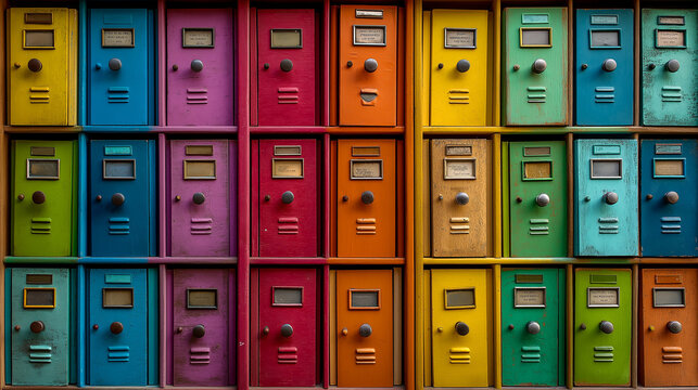 Colorful Digital File Storage Technology Concept Representing Data Organization and Sharing