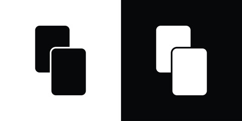 Copy icons. Simple solid style. Glyph vector illustration isolated