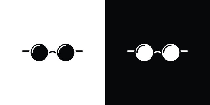 Glasses icons. Simple solid style. Glyph vector illustration isolated