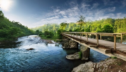 Fototapeta premium scenic bridge over a river