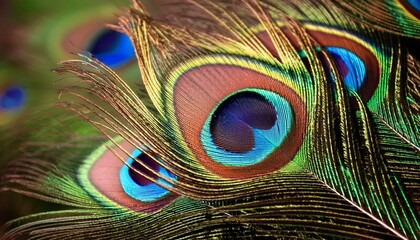 peacock feather close up