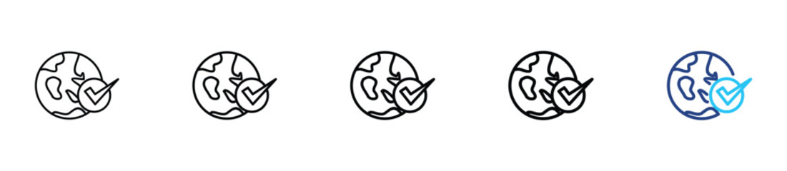 Sustainable icon set outline multistyle vector illustration concept