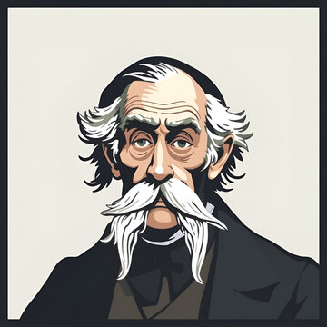 Portrait of Ebenezer Scrooge From Charles Dicken's "A Christmas Carol"