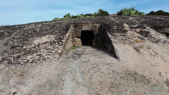 Domus de Janas Genna Salixi Ancient Rock-Cut Tomb in Sardinia