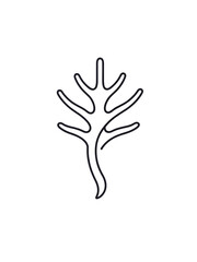Obraz premium reniform icon. Thin line reniform icon from nature collection. Outline vector isolated on white background. Editable reniform symbol can be used web and mobile