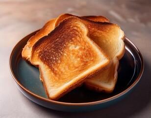 deliciously toasted bread slices on a plate
