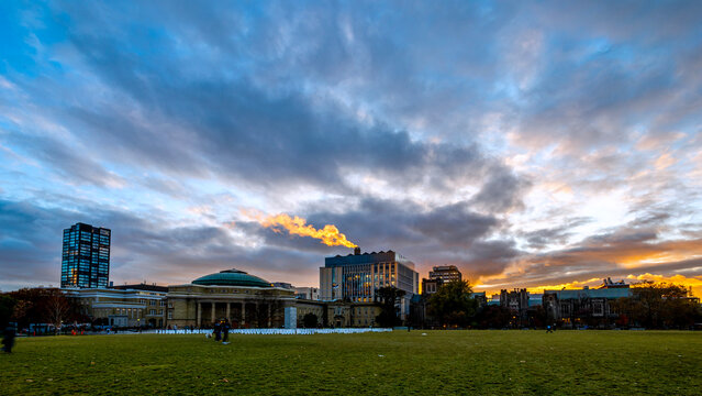 Hall of University of Toronto King's College sunset