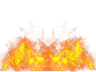 Collection of Bright, fiery flames rising against a dark black background and Transference