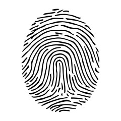 Detailed Hand drawn Fingerprint Identity Authentication Security Data Privacy Icon