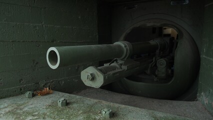 survey of breech chamber conditions, depot survey documenting condition of interior turret breech chamber