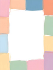 Pastel Block Frame Background