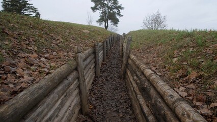 combat drill with earth defenses, military exercises involving earth fortifications and navigation