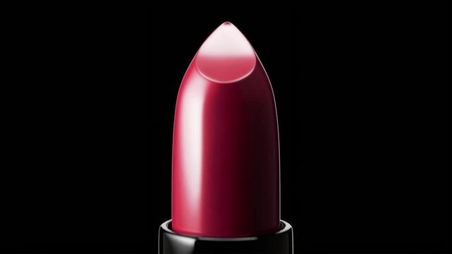 Red glossy lipstick 3d rendered animation