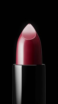Red glossy lipstick 3d rendered animation