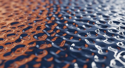 Iridescent fluid surface, abstract gradient pattern with rippled texture