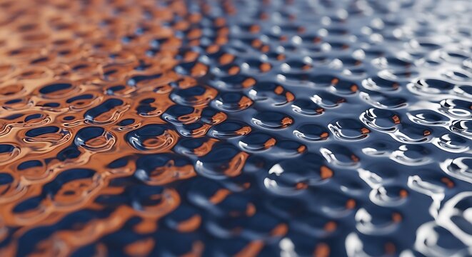 Iridescent fluid surface, abstract gradient pattern with rippled texture