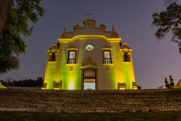 Old church in the historic centre in Fernando de Noronha on September, 2025, Fernando de Noronha, Brazil.