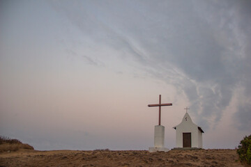 Old church in the historic centre in Fernando de Noronha on September, 2025, Fernando de Noronha, Brazil.