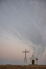 Old church in the historic centre in Fernando de Noronha on September, 2025, Fernando de Noronha, Brazil.