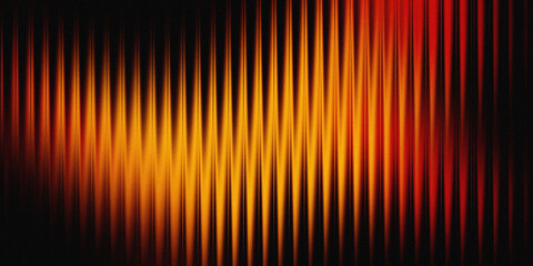 Vertical striped glass background with orange red to black gradations. Wavy glass texture, striped surface © Arthapicture