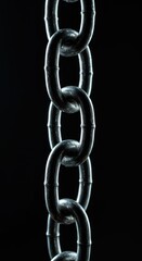 Obraz premium Heavy gauge metal links locked together demonstrating superior durability, power, and structural integrity under stress and pressure, energy, success, resistance