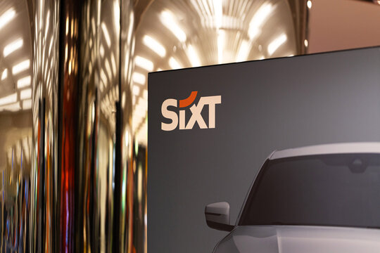 frankfurt, hesse, germany - 14 11 2025: a sixt car rental sign