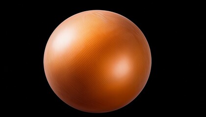 Obraz premium Softly Lit Pale Orange Sphere Isolated On Transparent Background