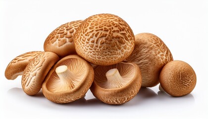 Shiitake Mushroom Isolated On White Background