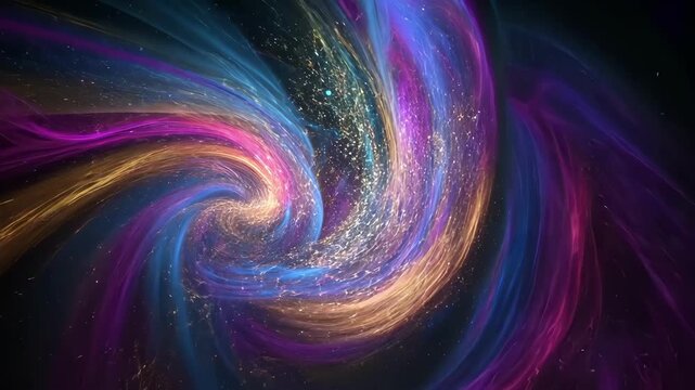 Cosmic Vortex: Abstract Twisted Plasma Cloud in Deep Space