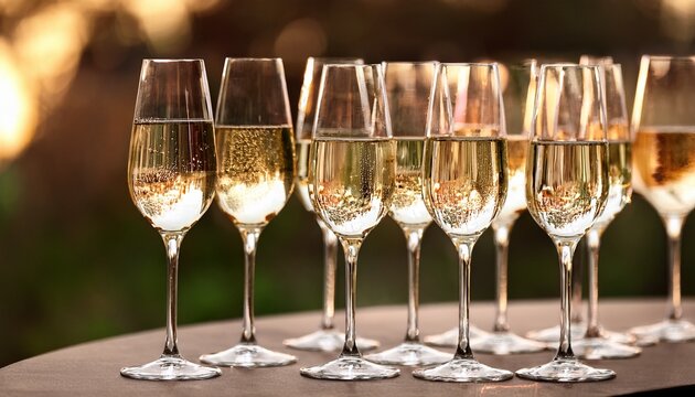 Close Up Of Glasses With Prosecco Catering Theme