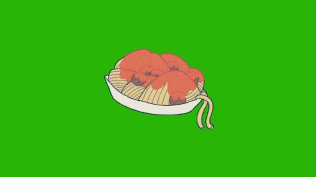 vector illustration of a spagetti